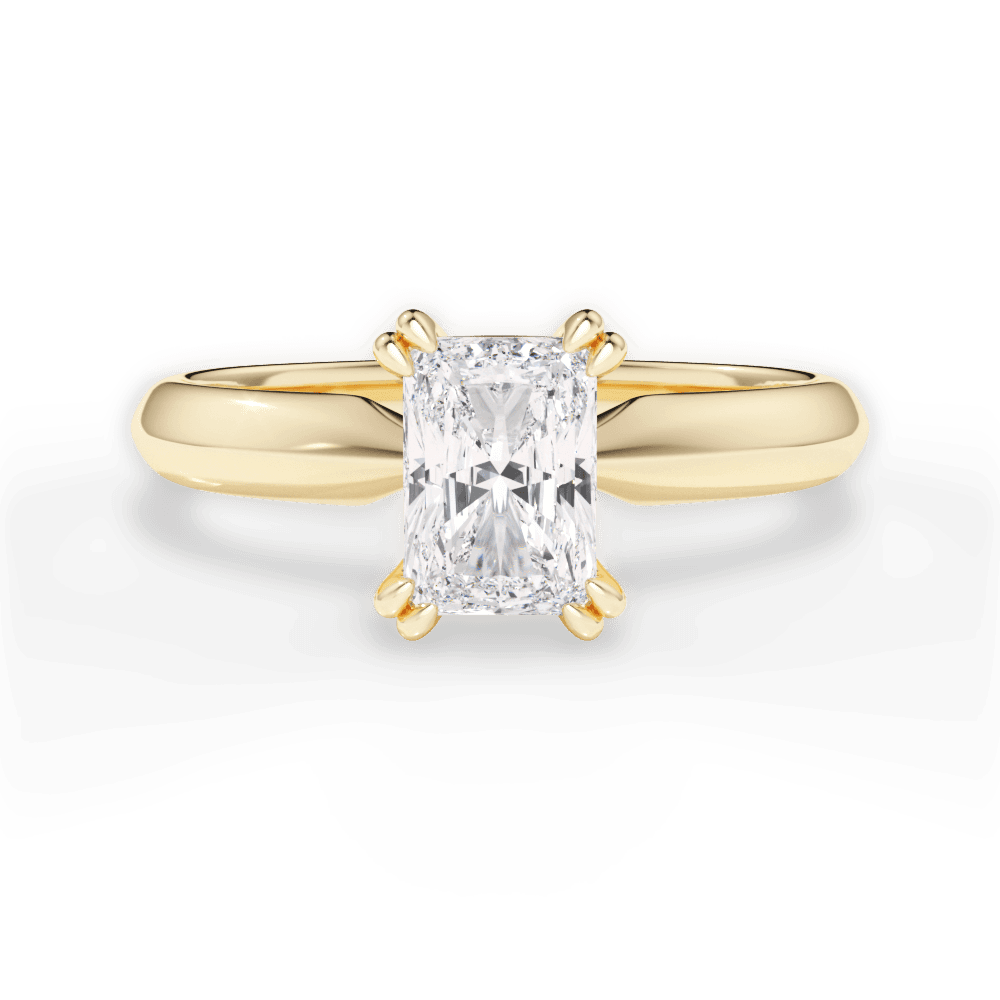 Claudia Radiant Cut Lab Grown Diamond 18Kt Yellow Gold Engagement Ring