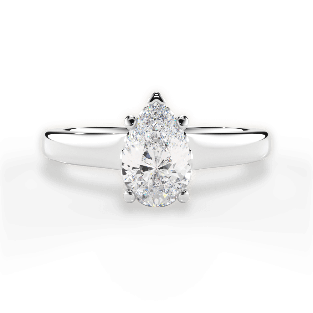 Carol Pear Cut Lab Grown Diamond 14Kt White Gold Engagement Ring