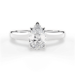 Carol Pear Cut Lab Grown Diamond Platinum Engagement Ring