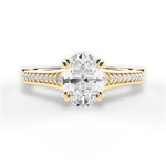 Delia Oval Cut Lab Grown Diamond 18Kt Yellow Gold Engagement Ring