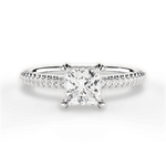Helen Princess Cut Lab Grown Diamond Platinum Engagement Ring