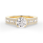 Lynn Round Cut Lab Grown Diamond 18Kt Yellow Gold Engagement Ring