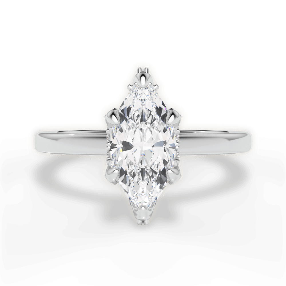 Gemma Marquise Cut Lab Grown Diamond Platinum Engagement Ring