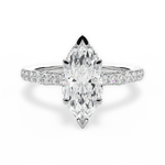 Laura Marquise Cut Lab Grown Diamond 14Kt White Gold Engagement Ring