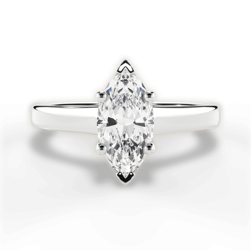 Ariana Marquise Cut Lab Grown Diamond Platinum Engagement Ring