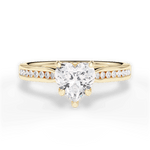 Elena Heart Cut Lab Grown Diamond 18Kt Yellow Gold Engagement Ring