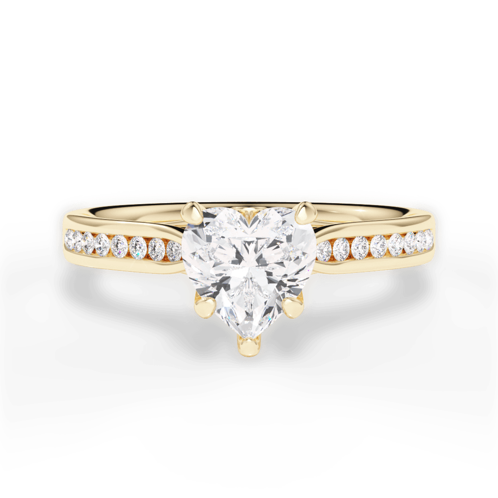 Elena Heart Cut Lab Grown Diamond 18Kt Yellow Gold Engagement Ring