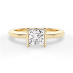 Bridget Princess Cut Lab Grown Diamond 18Kt Yellow Gold Engagement Ring