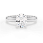Aria Oval Cut Lab Grown Diamond Platinum Engagement Ring