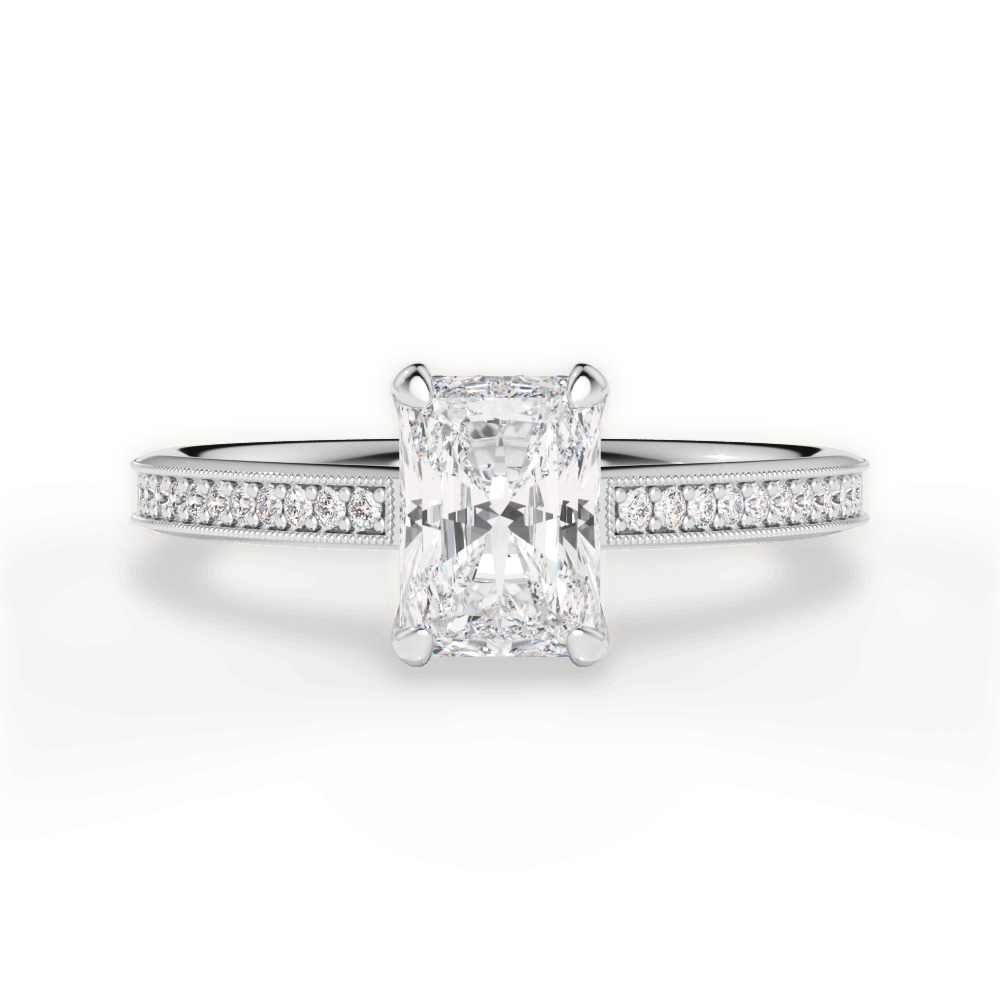 Janet Radiant Cut Lab Grown Diamond Platinum Engagement Ring