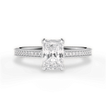 Janet Radiant Cut Lab Grown Diamond 18Kt White Gold Engagement Ring