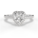 Jenny Heart Cut Lab Grown Diamond Platinum Engagement Ring