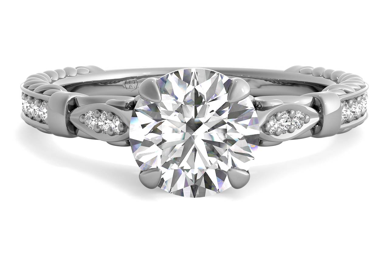 Gabriela Round Cut Lab Grown Diamond 18Kt White Gold Engagement Ring