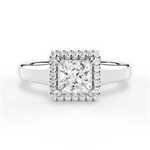 Jasmin Princess Cut Lab Grown Diamond Platinum Engagement Ring
