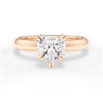 Claudia Heart Cut Lab Grown Diamond 18Kt Rose Gold Engagement Ring