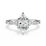 Cassie Marquise Cut Lab Grown Diamond 14Kt White Gold Engagement Ring