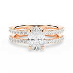 Christie Oval Cut Lab Grown Diamond 18Kt Rose Gold Engagement Ring