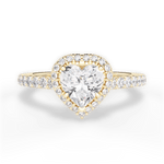 Kathleen Heart Cut Lab Grown Diamond 18Kt Yellow Gold Engagement Ring
