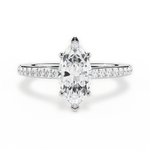 Joan Marquise Cut Lab Grown Diamond Platinum Engagement Ring