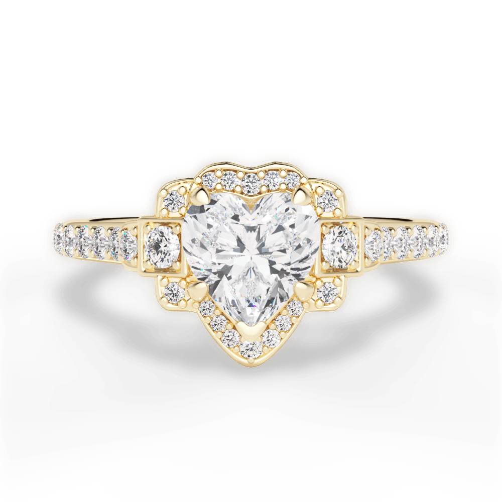 Joyce Heart Cut Lab Grown Diamond 18Kt Yellow Gold Engagement Ring