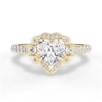 Joyce Heart Cut Lab Grown Diamond 18Kt Yellow Gold Engagement Ring