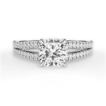 Jessica Cushion Cut Lab Grown Diamond Platinum Engagement Ring
