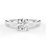 Aaliyah Round Cut Lab Grown Diamond 14Kt White Gold Engagement Ring