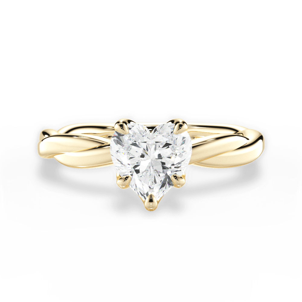 Bianca Heart Cut Lab Grown Diamond 18Kt Yellow Gold Engagement Ring