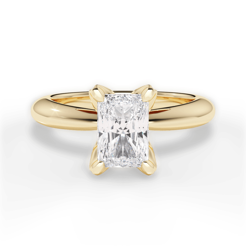 Elaine Radiant Cut Lab Grown Diamond 18Kt Yellow Gold Engagement Ring