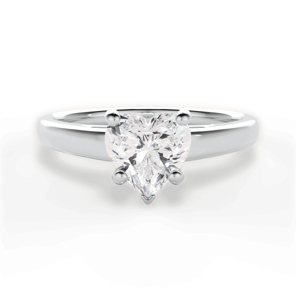 Adriana Heart Cut Lab Grown Diamond 14Kt White Gold Engagement Ring