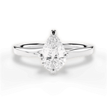 Ashley Pear Cut Lab Grown Diamond 14Kt White Gold Engagement Ring