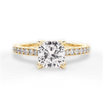Gilda Cushion Cut Lab Grown Diamond 18Kt Yellow Gold Engagement Ring