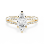 Kendra Marquise Cut Lab Grown Diamond 18Kt Yellow Gold Engagement Ring