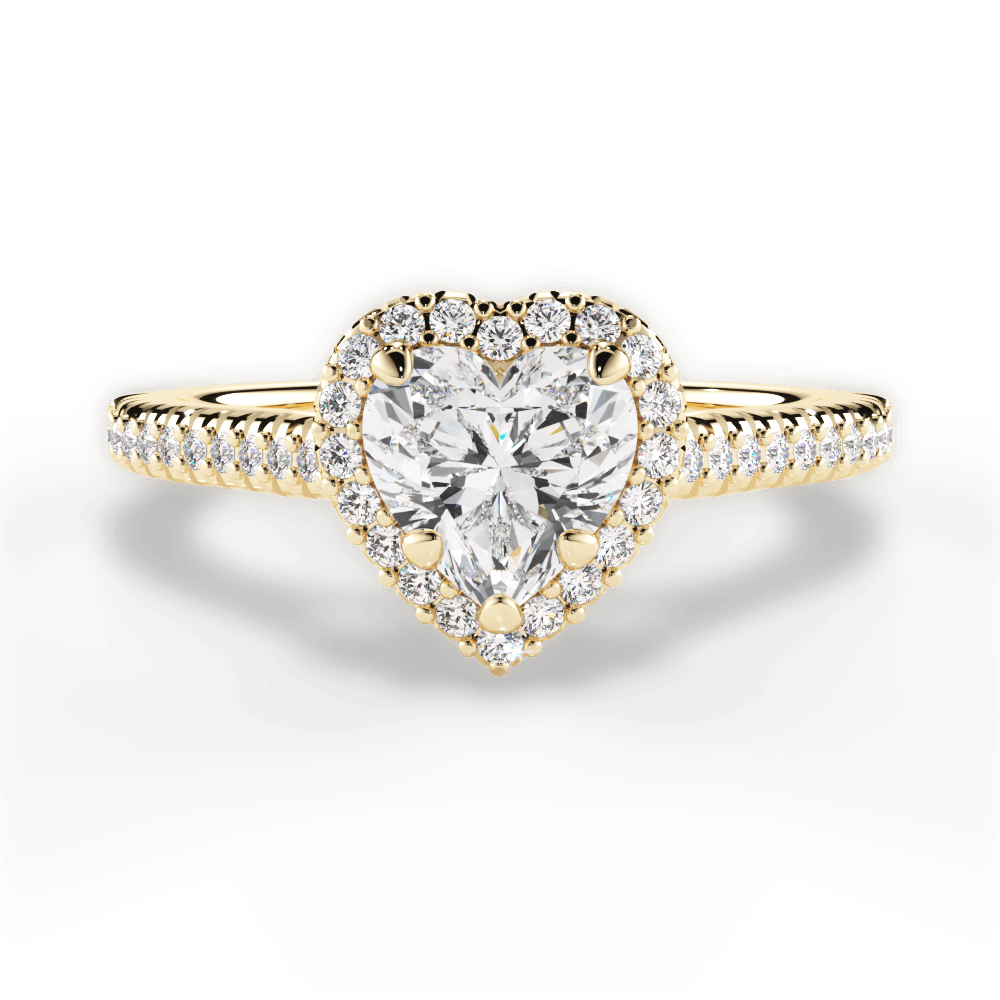 Jenny Heart Cut Lab Grown Diamond 18Kt Yellow Gold Engagement Ring