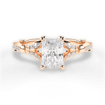 Geraldine Radiant Cut Lab Grown Diamond 18Kt Rose Gold Engagement Ring