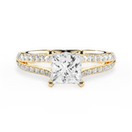 Kendra Princess Cut Lab Grown Diamond 18Kt Yellow Gold Engagement Ring