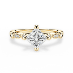 Catherine Princess Cut Lab Grown Diamond 18Kt Yellow Gold Engagement Ring