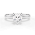 Amanda Heart Cut Lab Grown Diamond 18Kt White Gold Engagement Ring