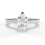 Frances Marquise Cut Lab Grown Diamond Platinum Engagement Ring