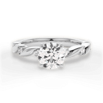 Emma Round Cut Lab Grown Diamond Platinum Engagement Ring