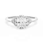Celeste Oval Cut Lab Grown Diamond 18Kt White Gold Engagement Ring