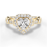 Irene Heart Cut Lab Grown Diamond 18Kt Yellow Gold Engagement Ring