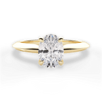 Diana Oval Cut Lab Grown Diamond 18Kt Yellow Gold Engagement Ring