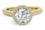 Kim Round Cut Lab Grown Diamond 18Kt Yellow Gold Engagement Ring