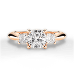 Dorothy Cushion Cut Lab Grown Diamond 18Kt Rose Gold Engagement Ring