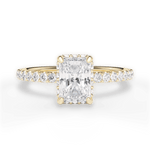 Isabella Radiant Cut Lab Grown Diamond 18Kt Yellow Gold Engagement Ring