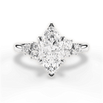 Carmen Marquise Cut Lab Grown Diamond 18Kt White Gold Engagement Ring