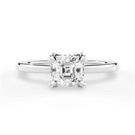 Gemma Asscher Cut Lab Grown Diamond 18Kt White Gold Engagement Ring
