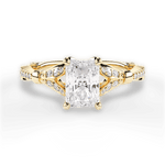 Geraldine Radiant Cut Lab Grown Diamond 18Kt Yellow Gold Engagement Ring