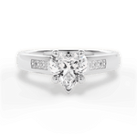 Brittany Heart Cut Lab Grown Diamond 18Kt White Gold Engagement Ring